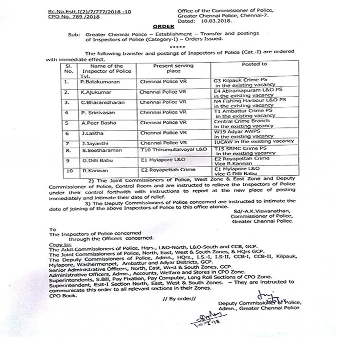 chennai police